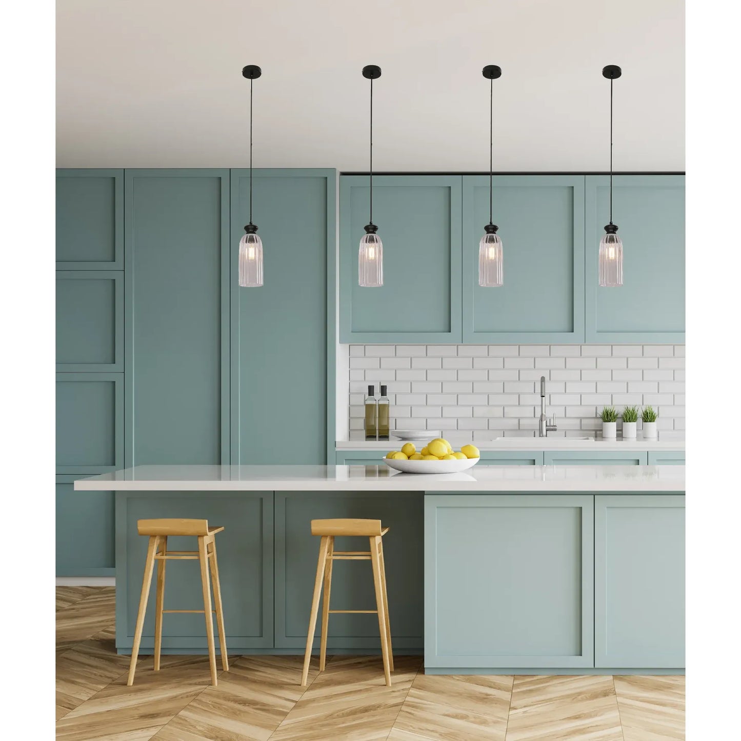 SINO: Interior Ellipse Clear Glass Shade Pendant Lights