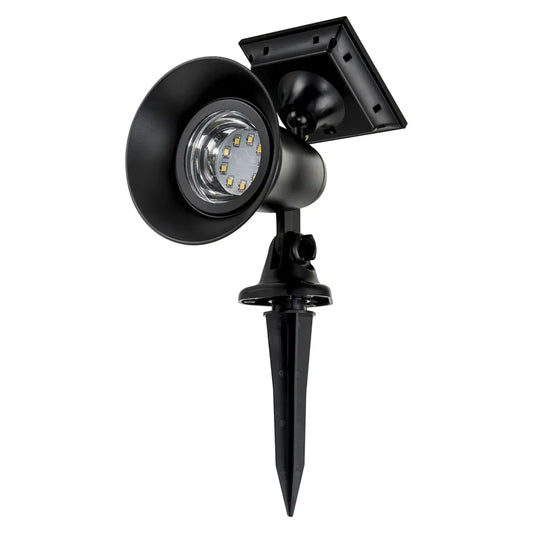 Garden Spot Light with Attached Solar Panel