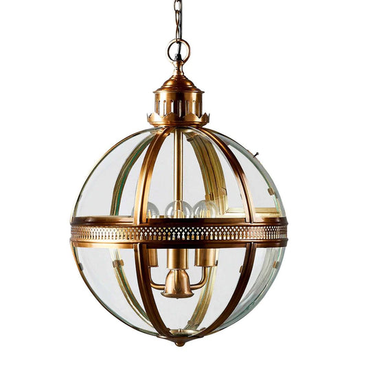 Saxon Antique Brass Light Pendant
