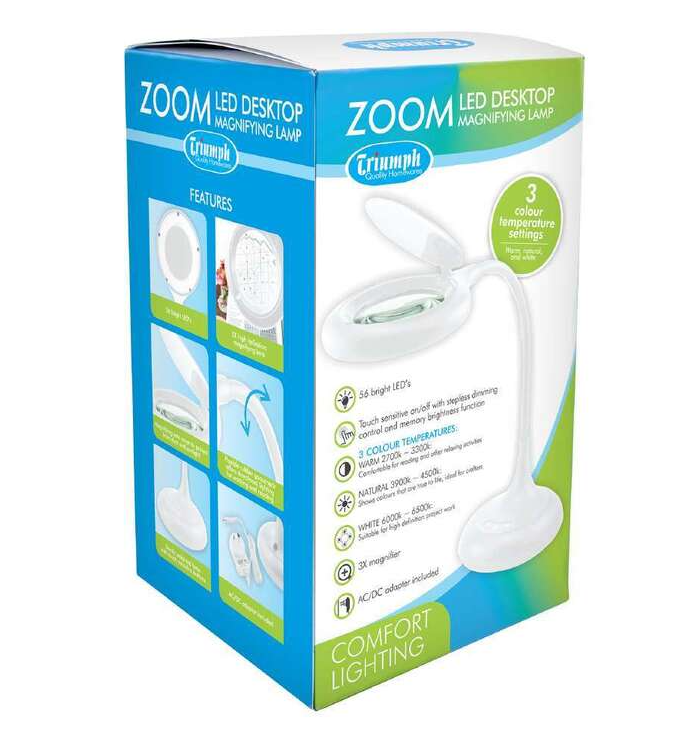 Od115 Zoom LED Desk Magnifier Od115.W