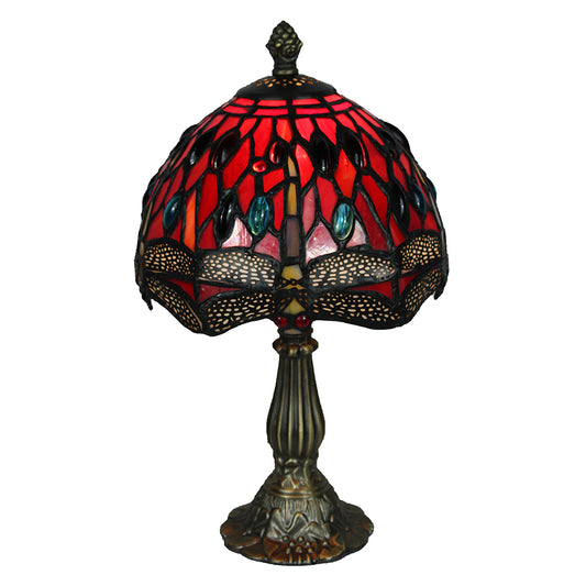 Red Dragonfly Tiffany Table Lamp