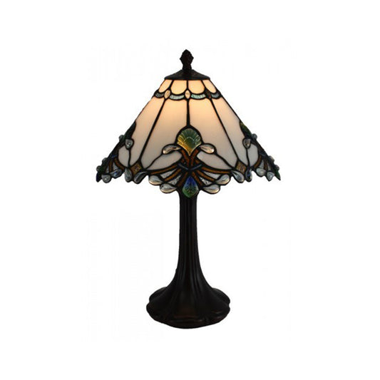 13 White Panel Style Shade With Butterfly Knots Table Lamp