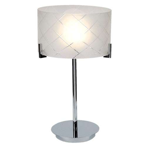 Diamond Cut Glass Table Lamp