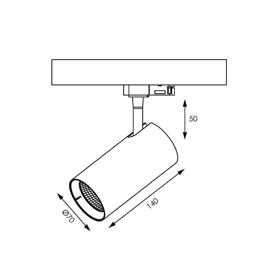 Unitrek 15W LED Track Light Single Circuit - STR9017/15TC/WH