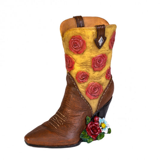 Rose Cowboy Boot Table Lamp
