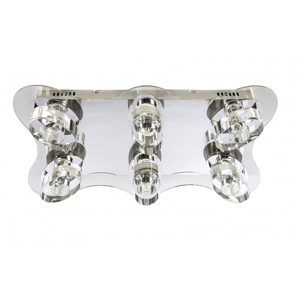 Zodiac 6 Light Flush Mount Light Small