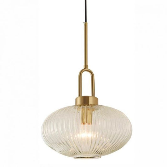 Cape Satin Brass Clear Pendant