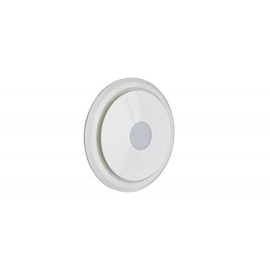 Olson 200 Universal- 240mm Cut-Out, 125mm Outlet, Side Duct Exhaust Fan - Round White With 10w LED