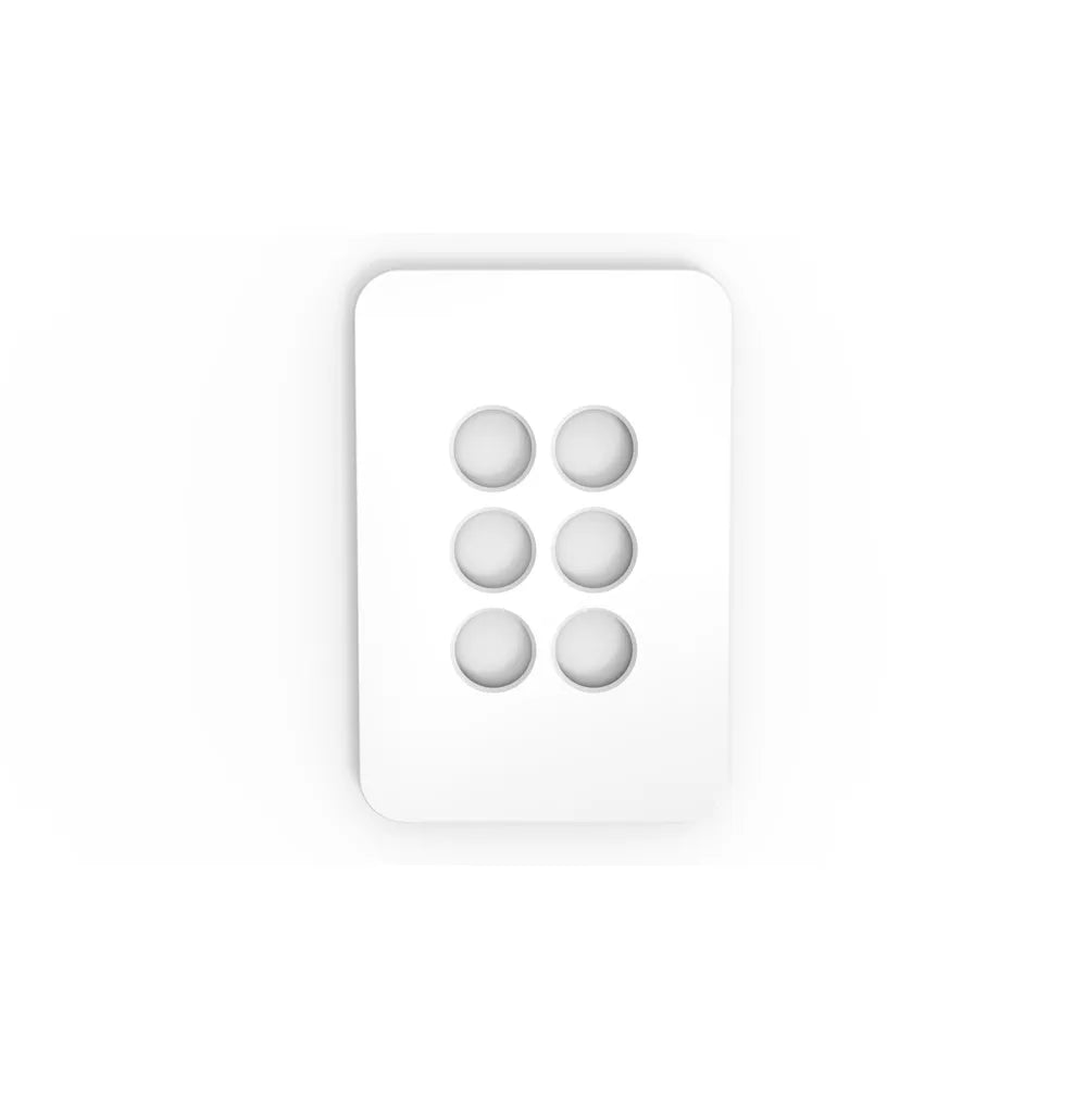 SAL AMBIENCE LARGE FACE PLATE GANG - GLOSS WHITE