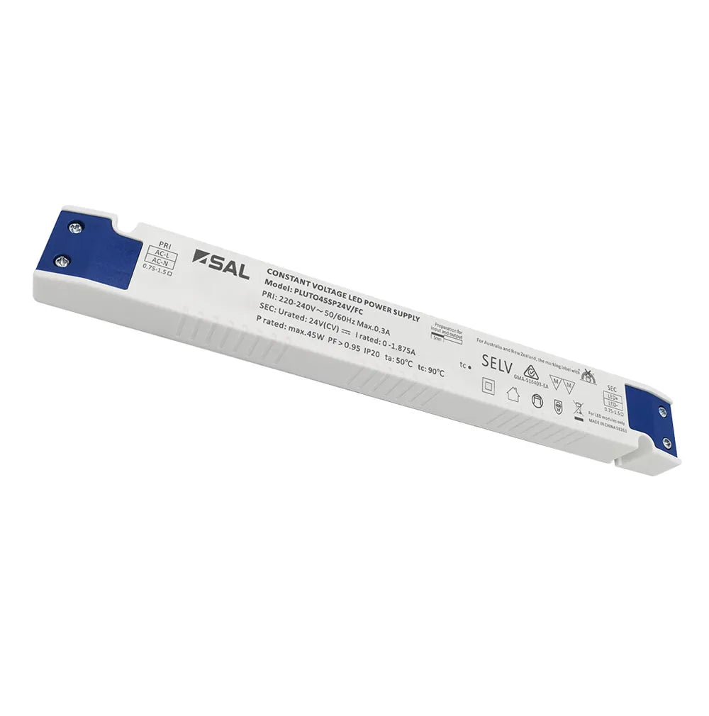 LED POWER SUPPLY CON VOLT PLUTO 24VDC 45W IP20 FLICKER CON.