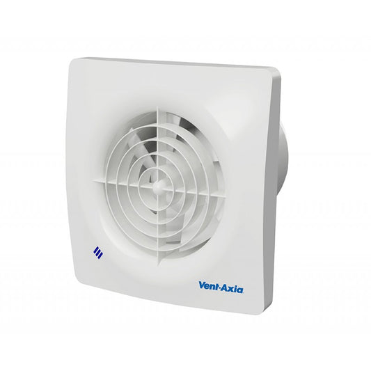 Simply Quiet 125 With Humidistat and Timer125mm Wall/Ceiling Exhaust Fan - With Inbuilt Run-On Timer - White