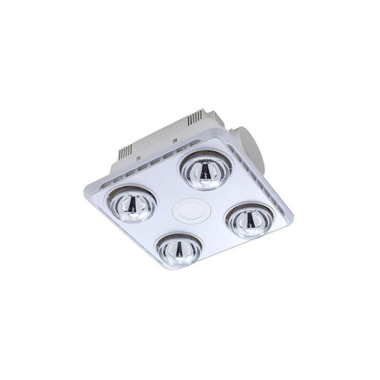 Brook - 4 Light 3 In 1 Bathroom Heat Exhaust - Side Duct - 4 Lamps, LED Downlight