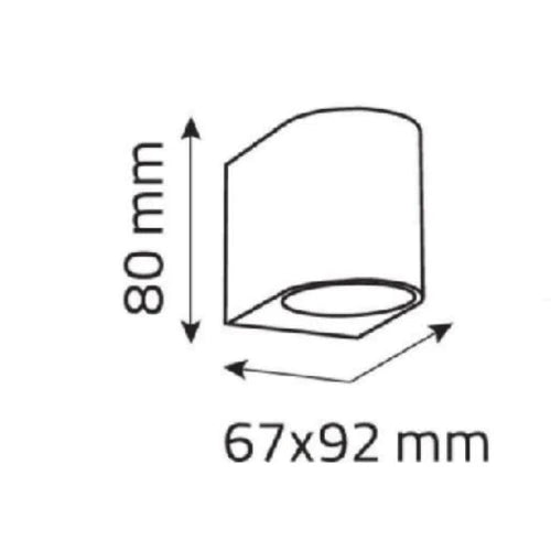 Round Fixed Down Wall Pillar Light