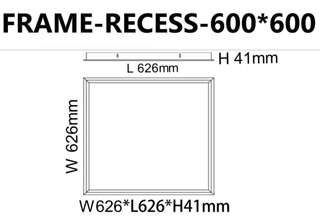 Recessed Panel Frame 600mmx600mm