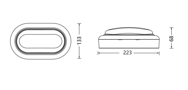 15w LED Oval Bunker Light