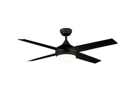Ceiling Fan With LED Light - Black
