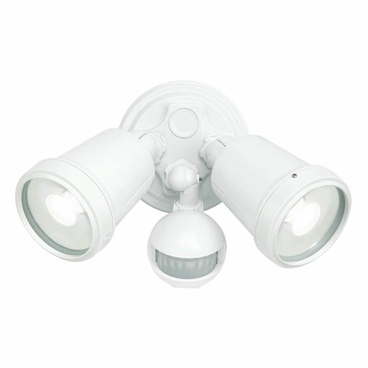 Hunter Trio 22w LED Tri Colour Twin Head Outdoor Spotlight With Sensor