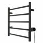 5 Bar Round Heated Towel Rail With Timer - Hardwired Model