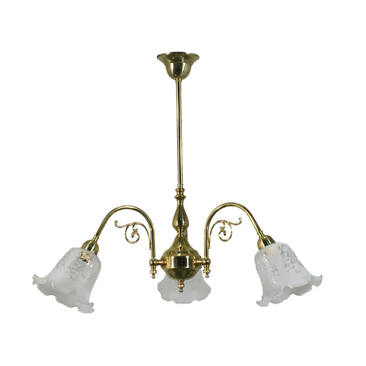 Victoriana 3 Light Pendant-5008 Etched