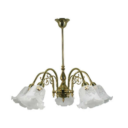 Victoriana 5 Light Pendant-5008 Etched