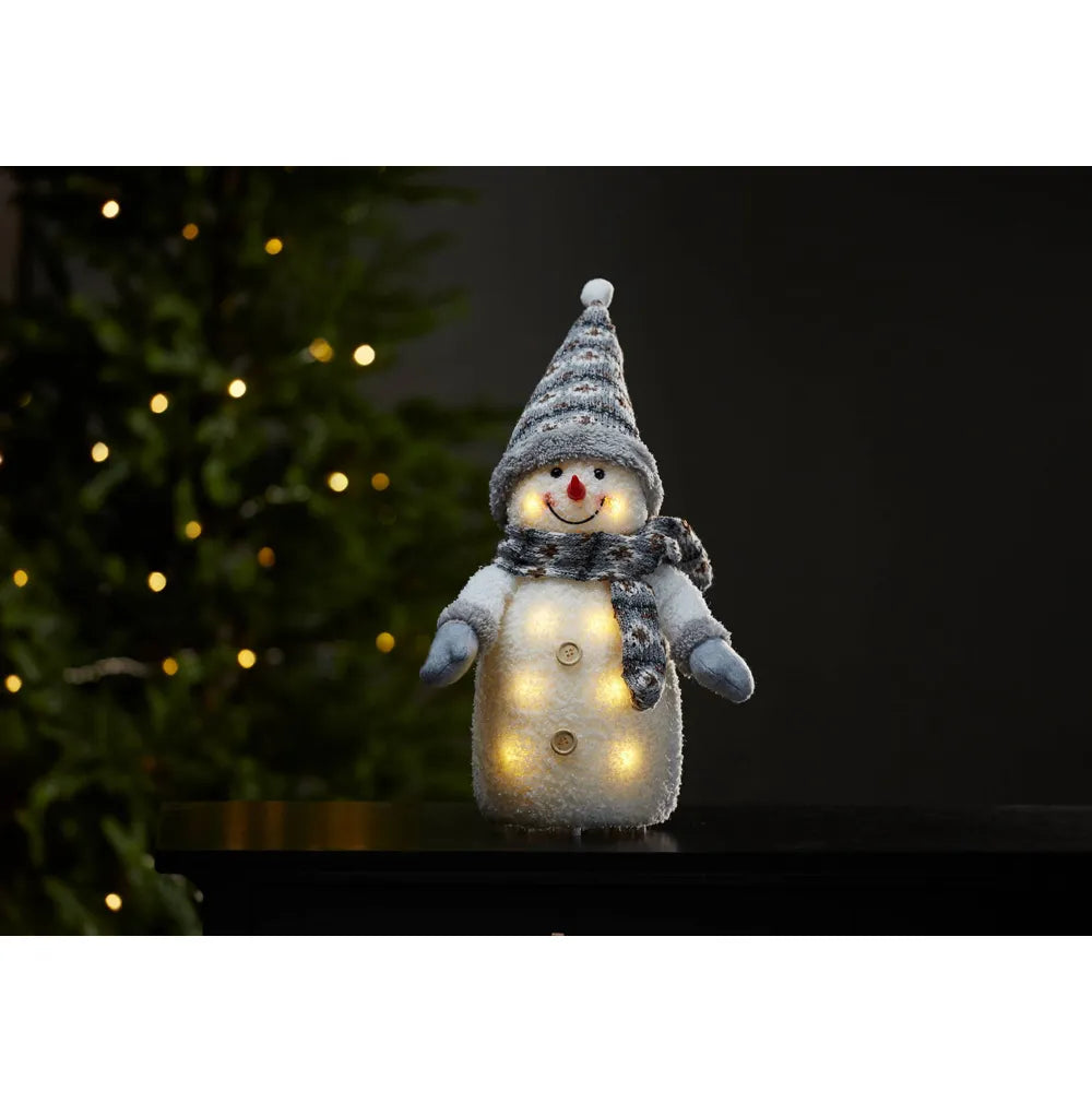 Xmas Joylight Satin Nickelowman Dec Grey 380mm