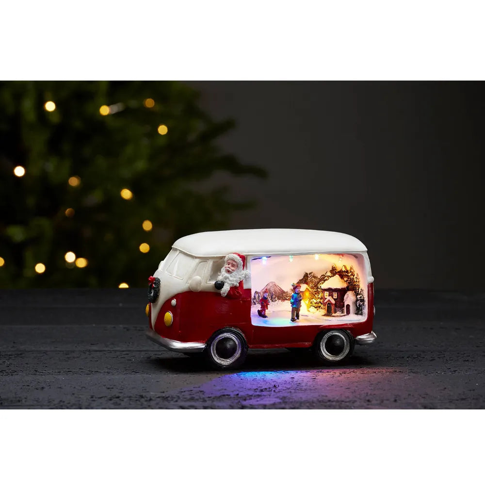 Xmas Merryville Combi Red Van