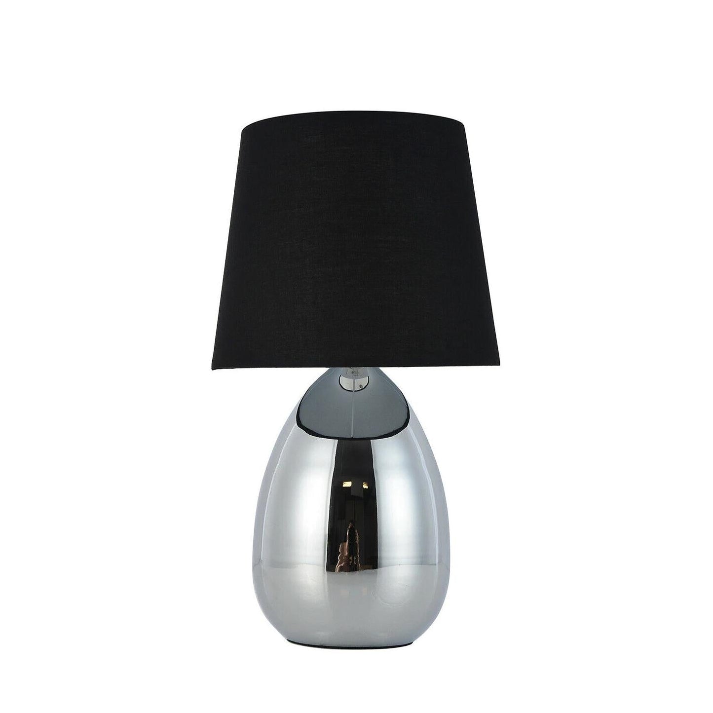 Libby Touch Table Lamp - Chrome With Black Shade