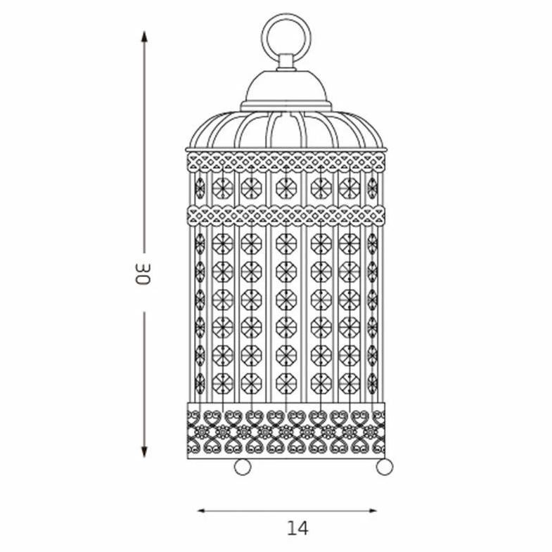 Harmony White Iron Birdcage Table Lamp