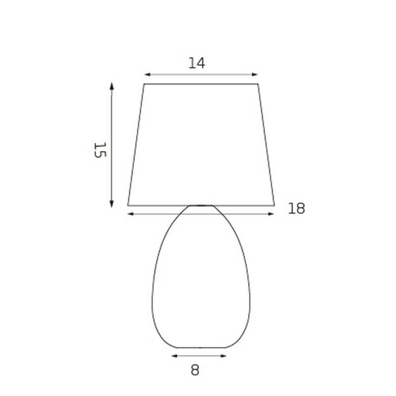 Libby Touch Table Lamp - Chrome With White Shade
