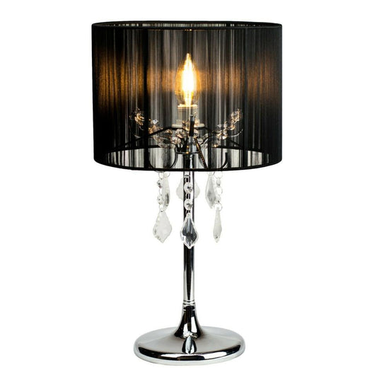 Paris Crystal Table Lamp - Black
