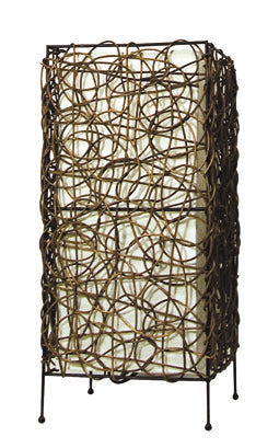 Santorini Rattan Square Table Lamp