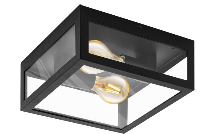 Alamonte Two Light Black Exterior Wall and Ceiling Light