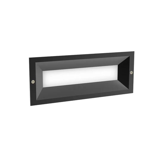 BRICKTRI: Exterior LED Tri-CCT Recessed Rectangular Frosted Diffuser Wall / Brick Lights IP65