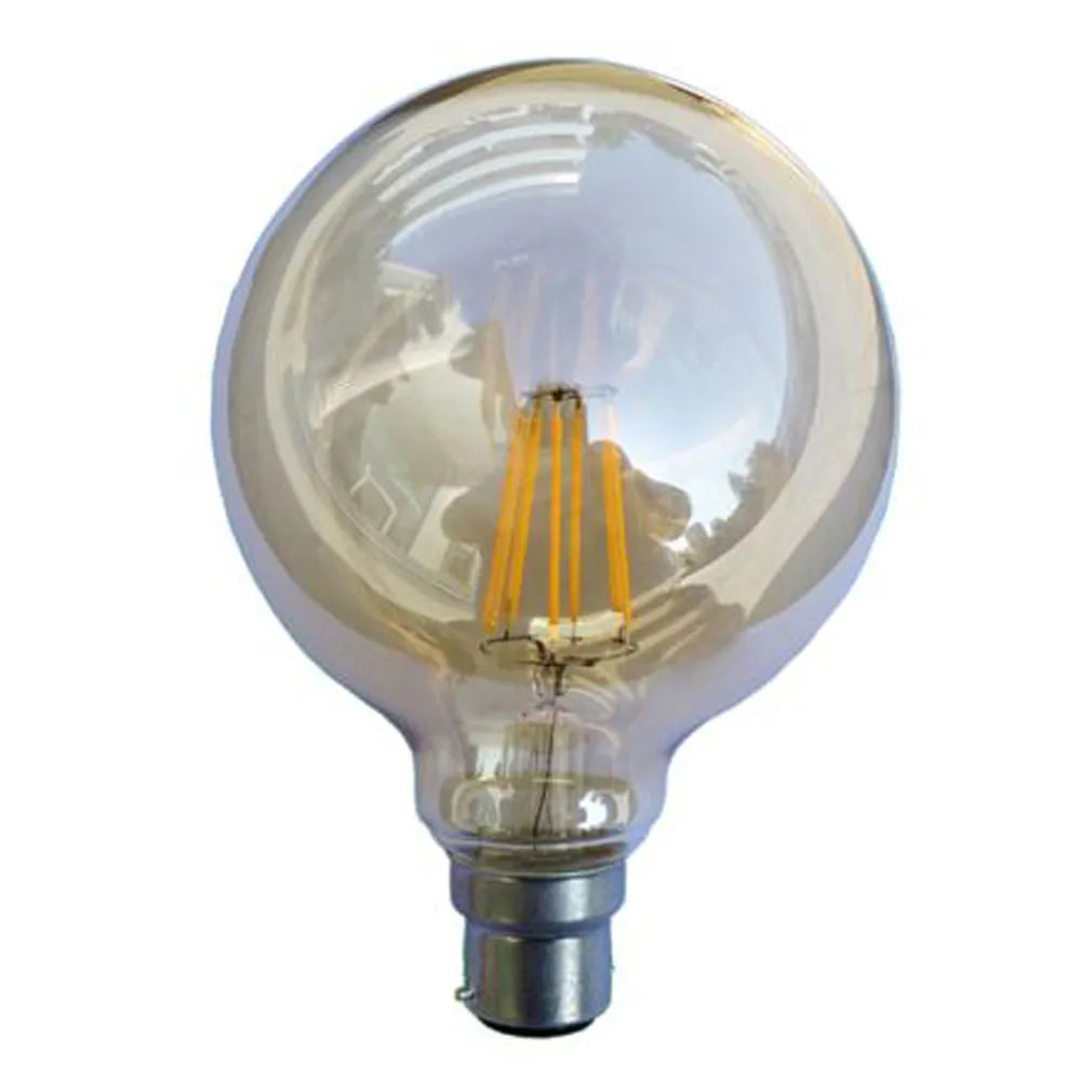 Globe LED Dimm T30 (Od30mm X H225mm) Filament 5w Es 2700k Amber 360d (500lm) Wty 2yr