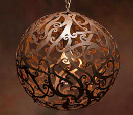 Bronze 70cm Contemporary Sphere Pendant