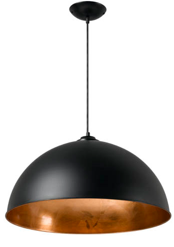 Black and deals copper pendant