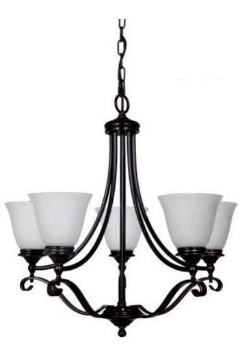 Dallas Five Light Pendant Bronze