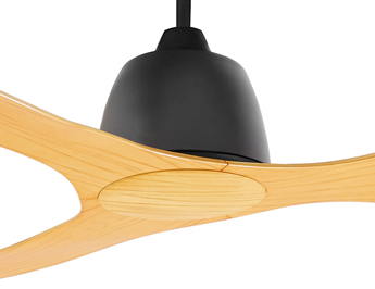 Elite - LED Light - Black Bamboo Ceiling Fan