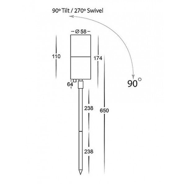 3121b Garden Spike Light MR16