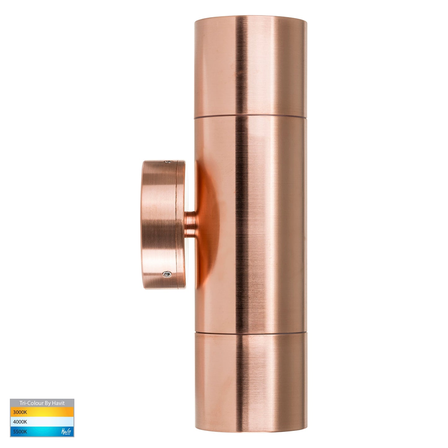 Hv1015t-Hv1017t - Tivah Solid Copper Tri Colour Up and Down Wall Pillar Lights