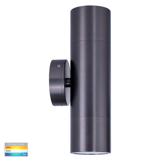 Up and Down Wall Pillar Light Graphite Coloured