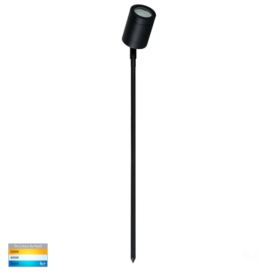 Single Adjustable Spike Spotlight - 476mm Spike Black