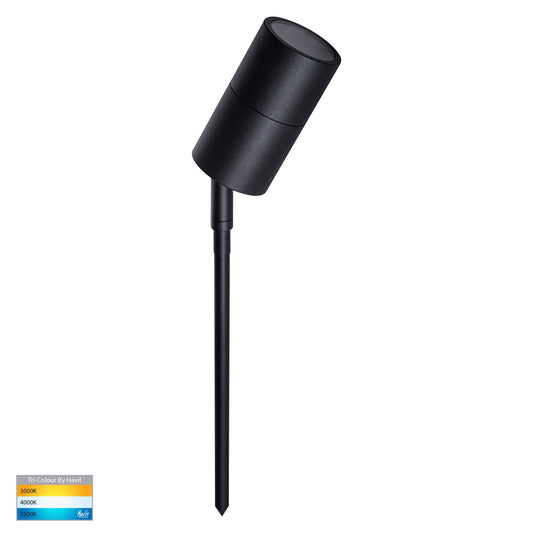 Single Adjustable Spike Spotlight - 285mm Spike Black HV1427t