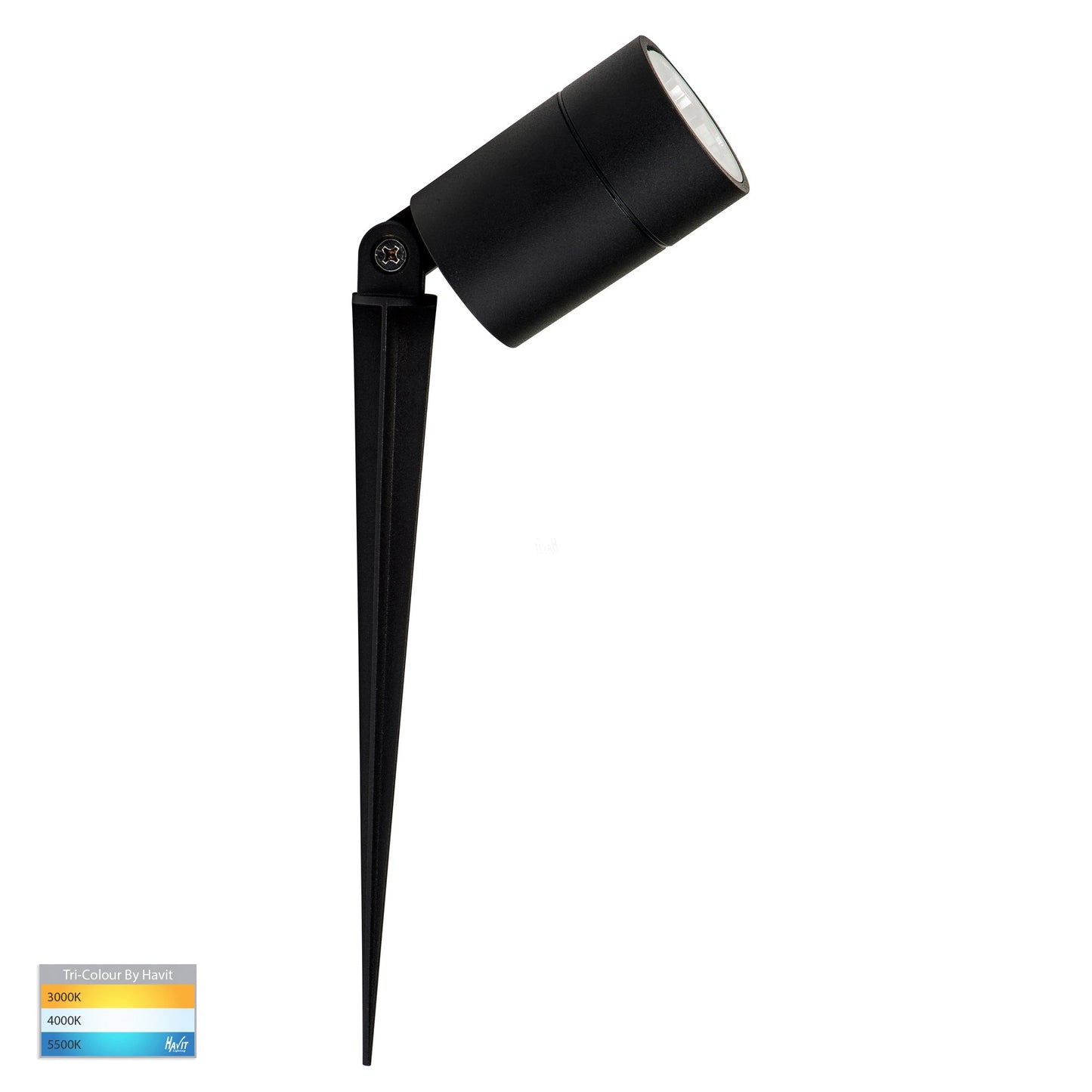 Single Adjustable Spike Spotlight - 260mm Spike Black