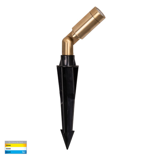 Single Adjustable Brass Spike Spotlight