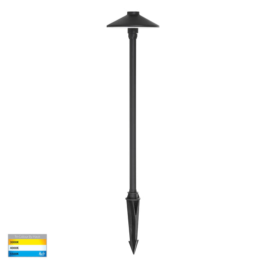 316 Stainless Steel Black Bollard Light with Spike
