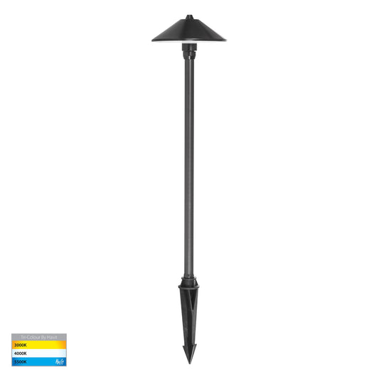 Antique Brass Bollard Light with Spike