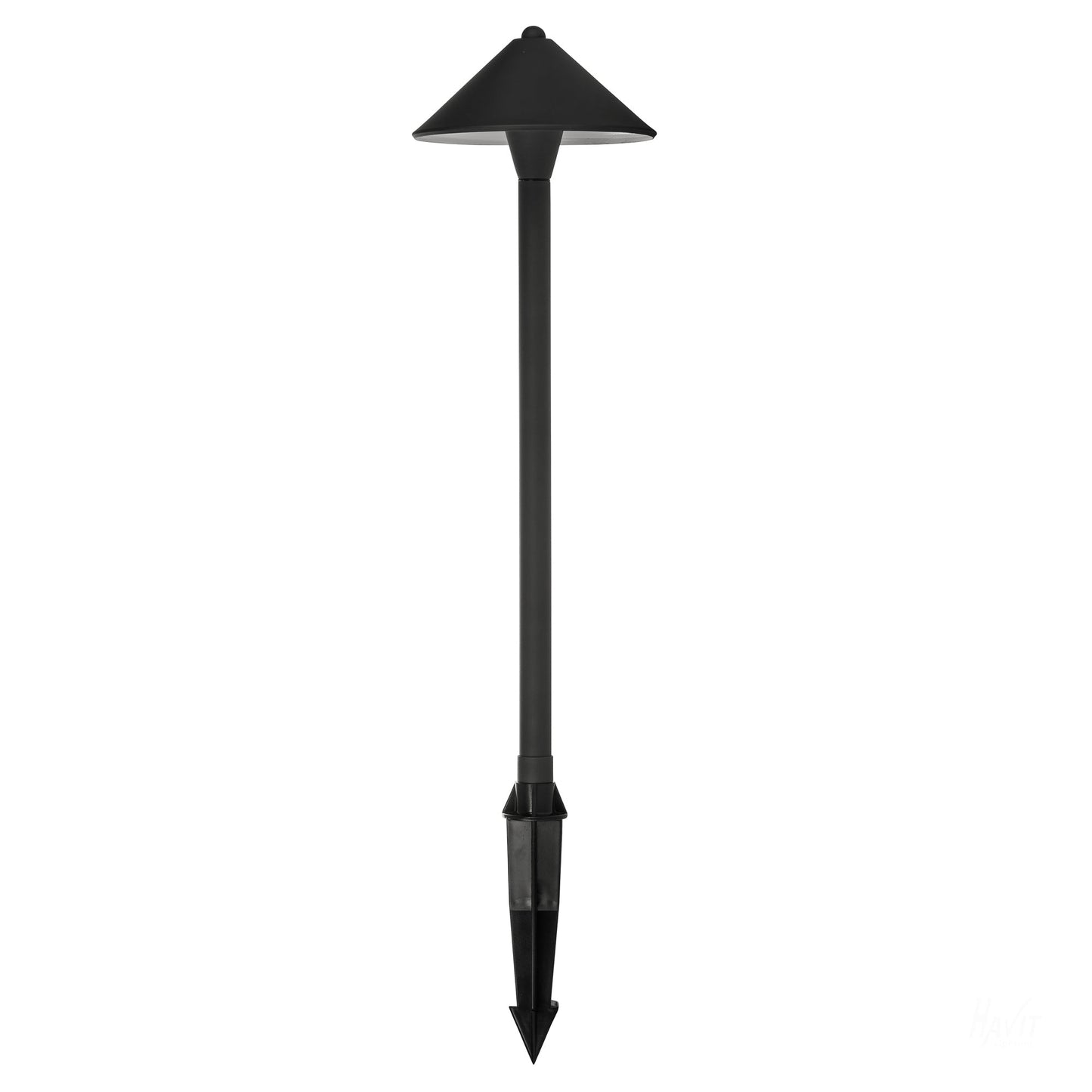 Bollard Light with Spike - 225mm Spike Antique Brass