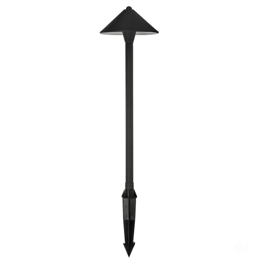 Bollard Light with Spike - 225mm Spike Antique Brass