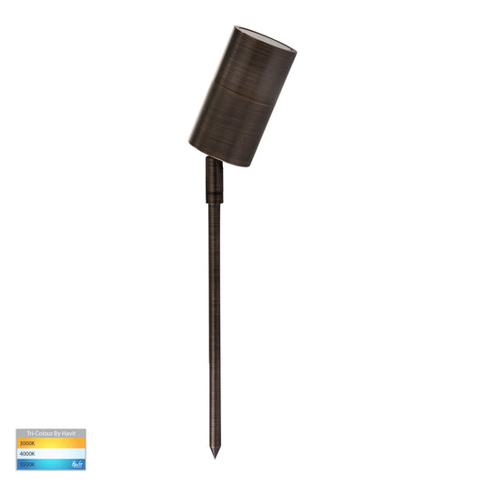 Adjustable Spike Spotlight - 476mm Antique Brass